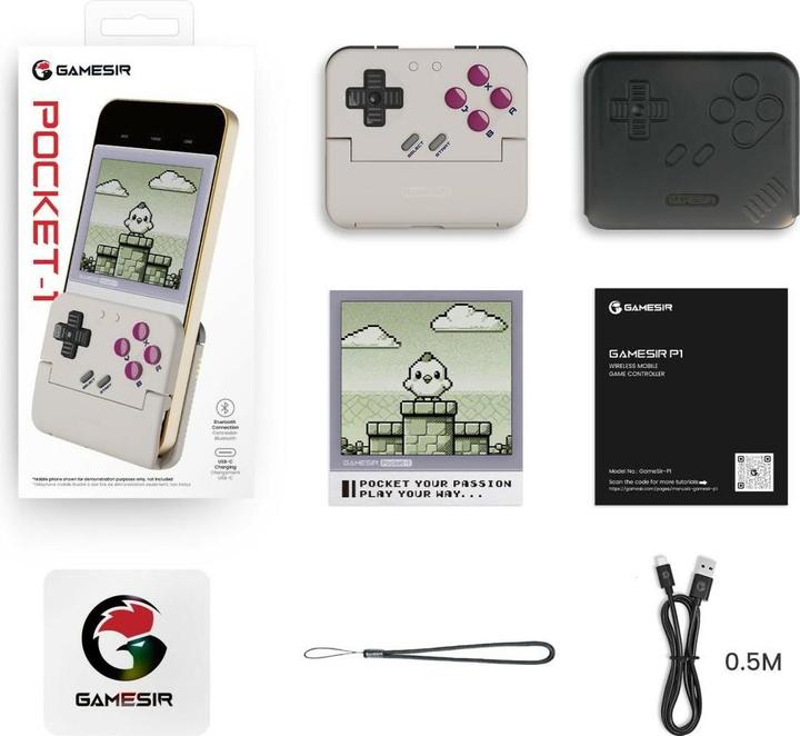 Actual product image Gamesir P1 Pocket Taco - Bluetooth Mobile Gaming Controller (Android)