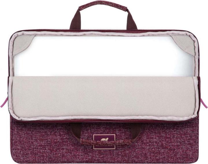 Actual product image Rivacase Laptop sleeve with handles, burgundy red (14.02")