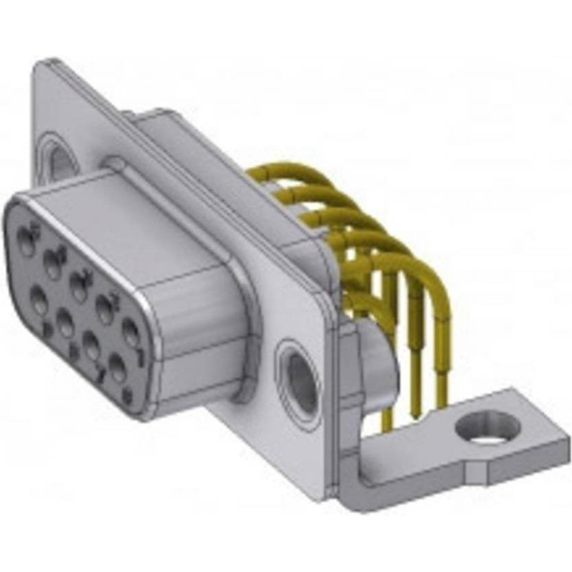 Deltron Connectors DTS09SYC/2M46UN D-SUB Buchse 90 ° Polzahl (num): 9 Löten, Pi, Elektronikkabel + Stecker, Weiss