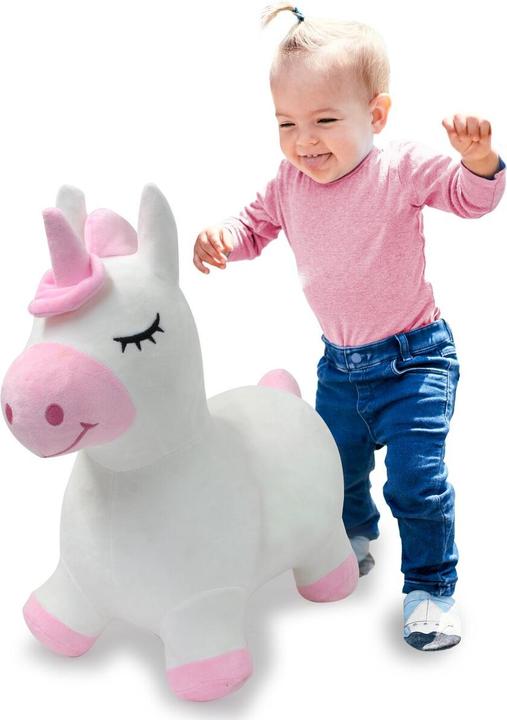 Actual product image Jamara Bouncy Unicorn with Plush Cover and Pump