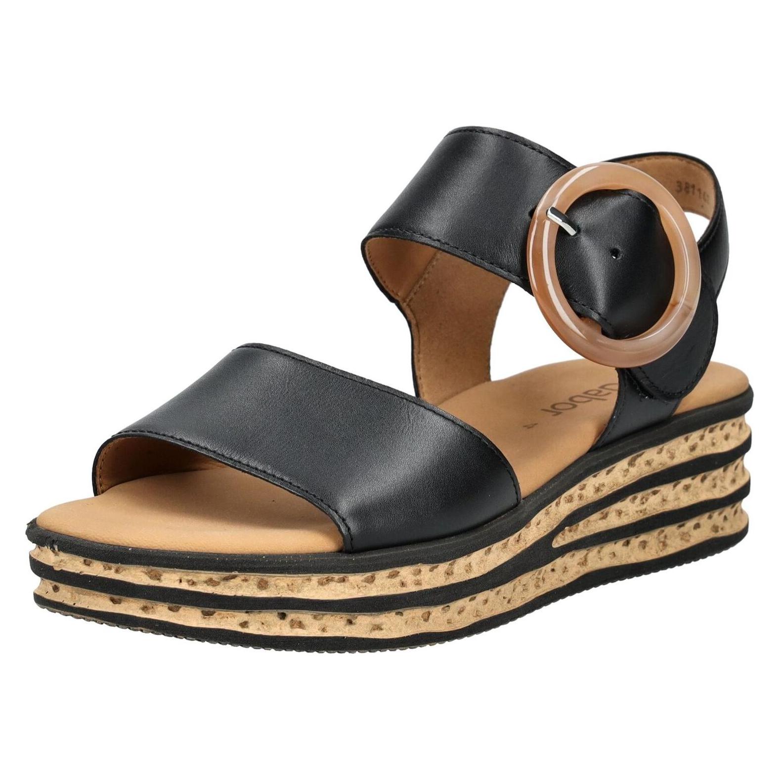 Gabor, Vrouwen, Sandalen, Sandalen, Zwart, (39)
