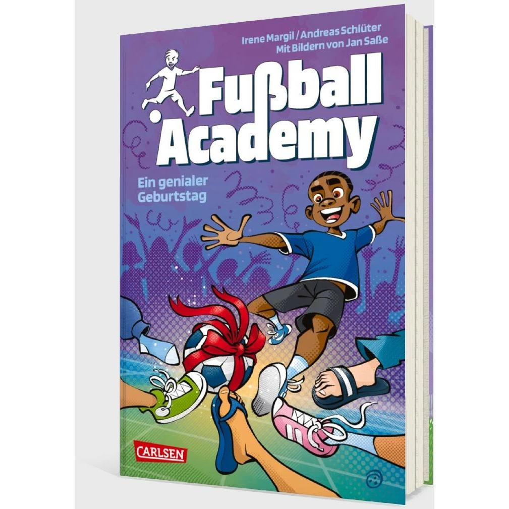 Thumbnail - Fussball Academy 5: Ein genialer Geburtstag, Kinderbücher von Andreas Schlüter, Irene Margil