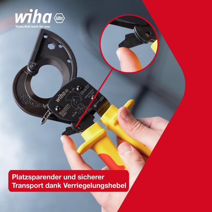 Image du produit Wiha Pince coupe-câbles electric jusqu’à 300 mm² avec fonction de cliquet (275 mm)