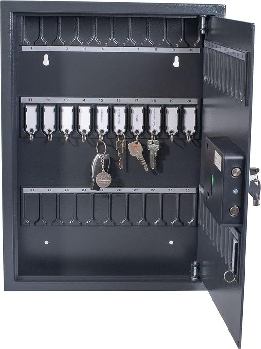 Actual product image pavo High Security key box, 50 keys for magnetic key fobs, with electronic key fob