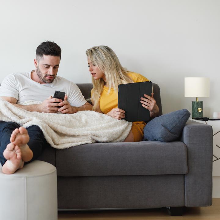 Actual product image Relaxdays Table lamp marble