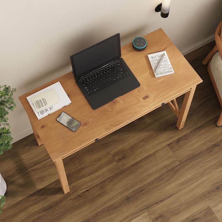 Actual product image IDIMEX Schreibtisch ADRIAN mit 2 Schubladen aus Massivholz – Eichefarben (110 x 50 x 76 cm)