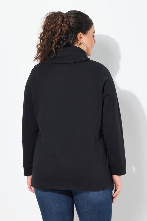 Produktbild Ulla Popken Sweatshirt, Classic Fit, HELLO, Stehkragen (46, 48)