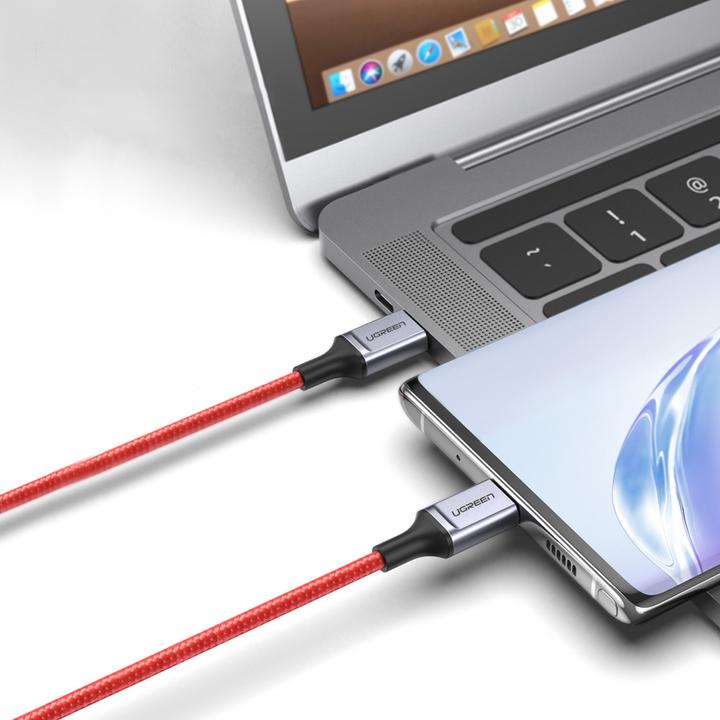 Actual product image Ugreen USB-C to USB-C cable 2.0 1m (red) (1 m, USB 2.0)