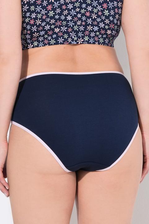 Image du produit Ulla Popken Culottes midi, liseré de couleur - lot de 5 (46, 48, Pack de 5)