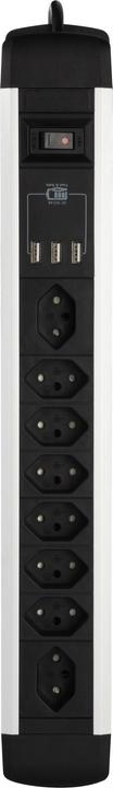 Actual product image Schönenberger Socket strip (8 x, Type 13, 2 m)
