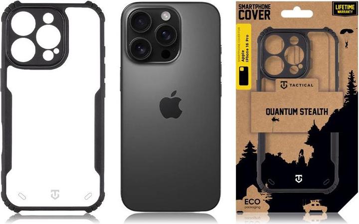 Produktbild Tactical Quantum Stealth Cover for Apple iPhone 16 Pro Clear/Black (Apple iPhone 16 Pro)