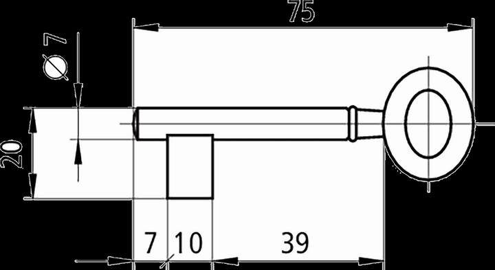 Image du produit Schänis Clé pour serrure encastrée 7362 (Serrure à mortaise)