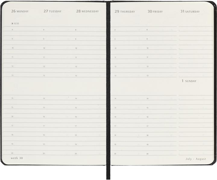 Immagine prodotto Moleskine Agenda tascabile Hard Cover Weekly (A6, 1 settimana / 2 pagine)