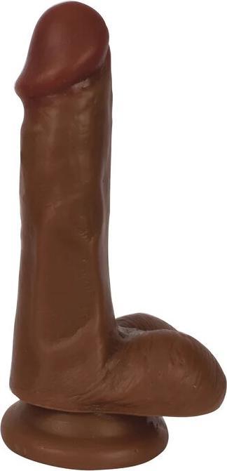 Actual product image Pipedream Fine Dildo With Testicles Thin Chocolate 15'25 cm