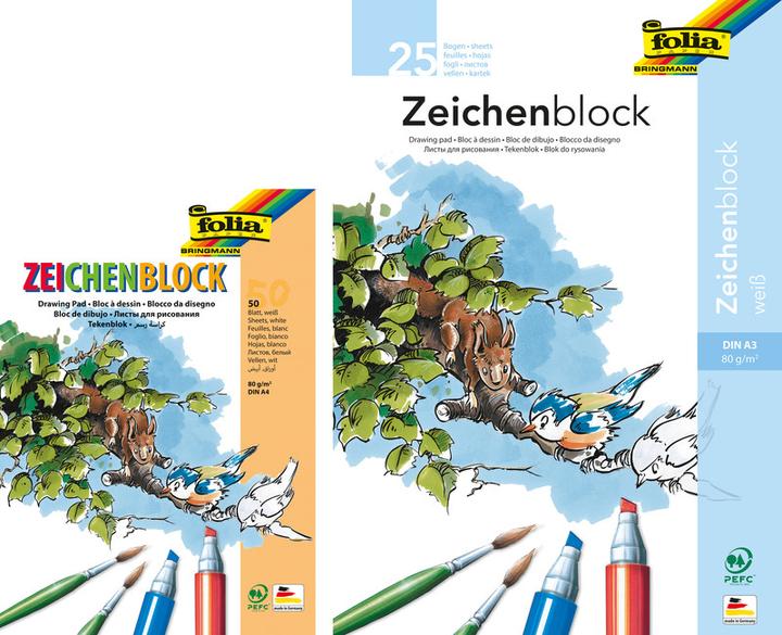 Actual product image Folia Mahlblock (A4, Plain, Soft cover)