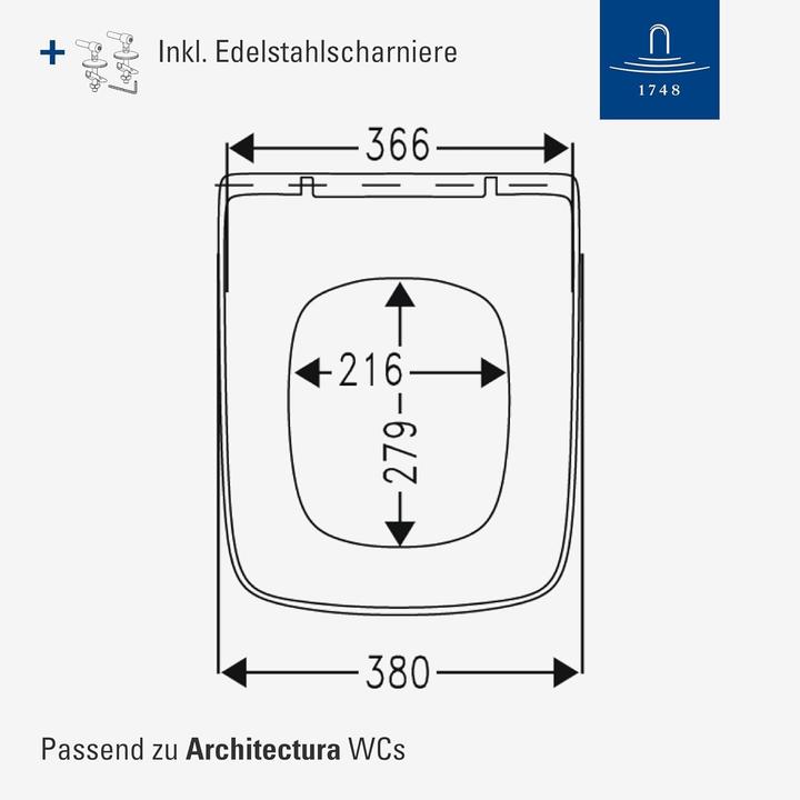Immagine prodotto Villeroy & Boch Sedile per WC Architectura