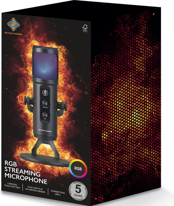 Immagine prodotto Deltaco Gaming Microfono RGB