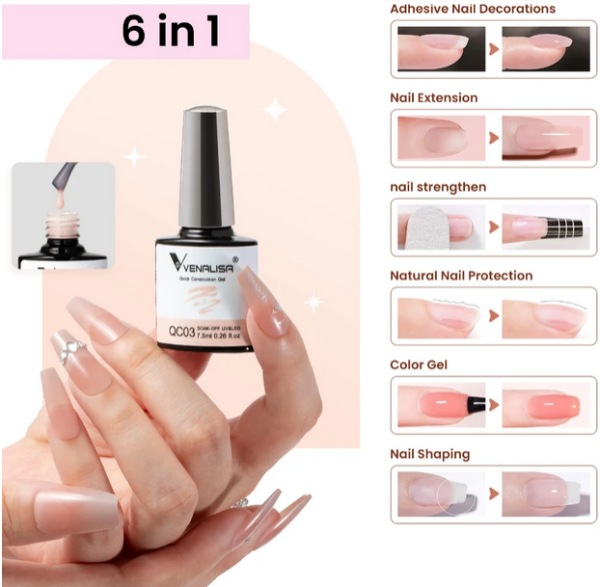 Image du produit Venalisa Gel de construction rapide Mauve UV/LED (Mauve, Vernis semi-permanent)