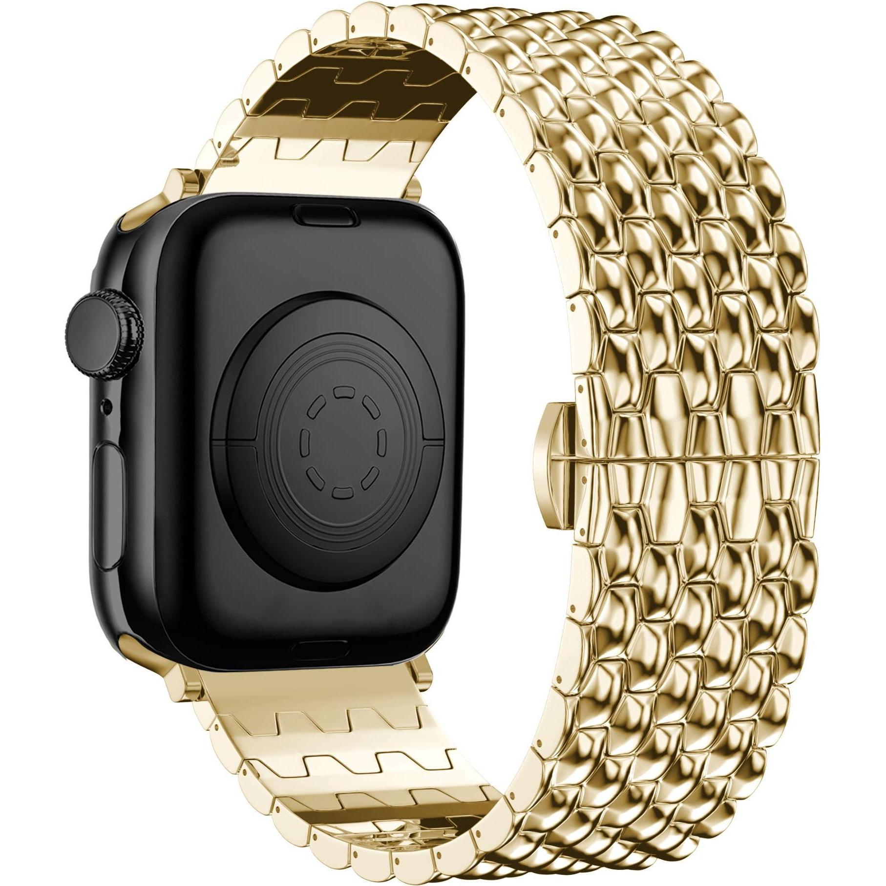 Thumbnail - Bandz Stahlenband 'Dragon' (Edelstahl, Apple Watch), Uhrenarmband, Gold