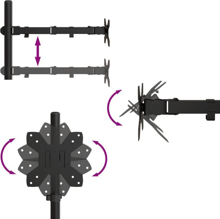 Image du produit vidaXL Monitorhalterung (Tables, 27", 10 kg)