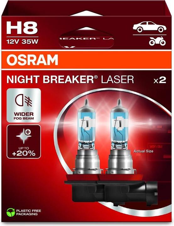 Produktbild Osram 64212NL-2HB Halogen Leuchtmittel Night Breaker® Laser Next Generation H8 3 (H8)