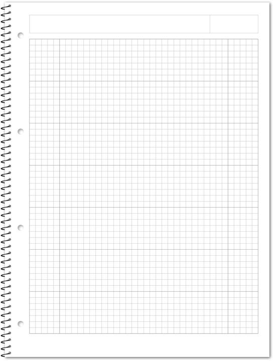 Actual product image Ursus Collegeblock A4 80 Blatt kariert weiss (A4, Checked, Hardcover)