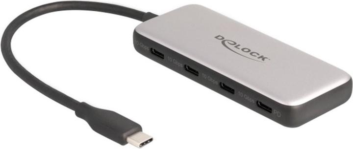 Produktbild Delock USB 10 Gbps USB Type-C Hub mit 4 x USB Type-C Buchse und PD 85 Watt (USB-C, 4 Ports)