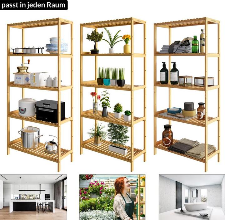 Actual product image Casaria Standing shelf (130 x 60 x 26 cm)