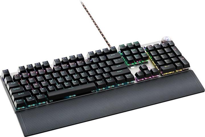 Immagine prodotto Canyon Tastiera meccanica da gioco Nightfall CND-SKB7-US, interruttore nero, LED, layout USA (US, Cablato)