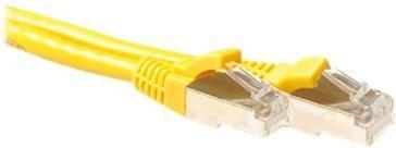 Actual product image ACT Yellow 10 meter SFTP CAT6A patch cable snagless with RJ45 connectors. Cat6a s/ftp snagless yl 10.00m (S/FTP, CAT6a, 10 m)