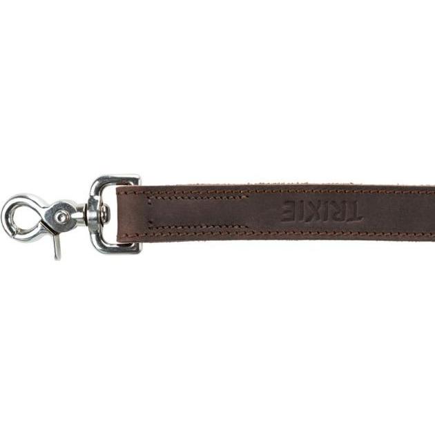 Thumbnail - Trixie Rustic Fettleder-Leine (L, XL, Hund, Hundesport), Halsband + Leine