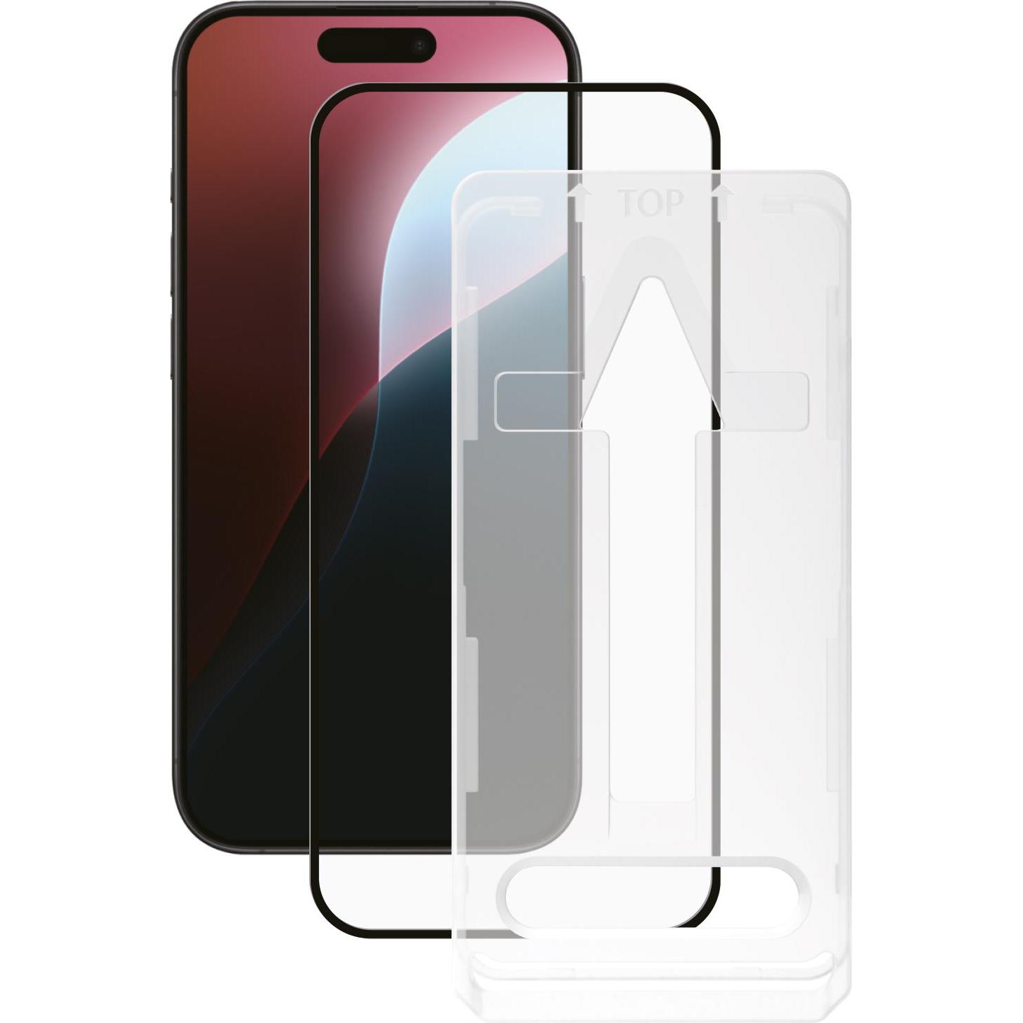Vivanco 2.5D FullScreen Displayschutzglas f. iPhone 16 Pro Applikator Installation (1 Stück, Apple iPhone 16 Pro), Smart...