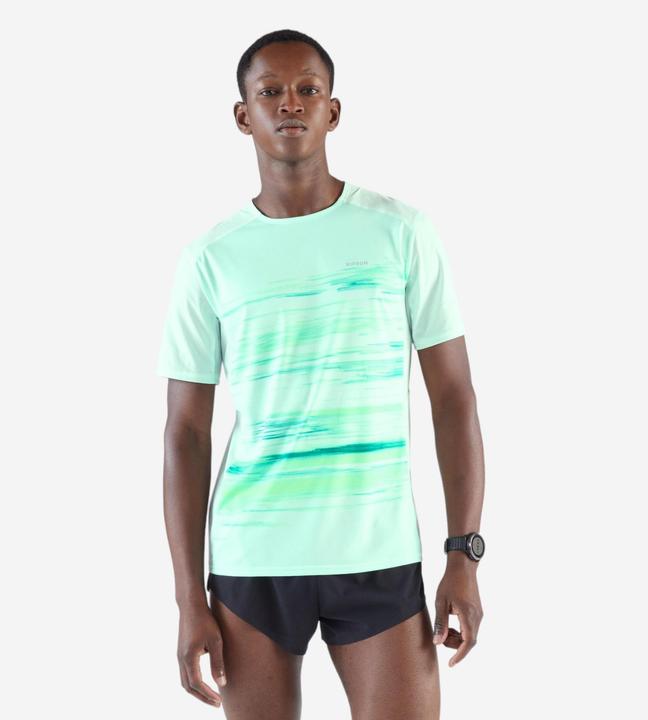 Kiprun Laufshirt kurzarm Herren atmungsaktiv - grün (XL)