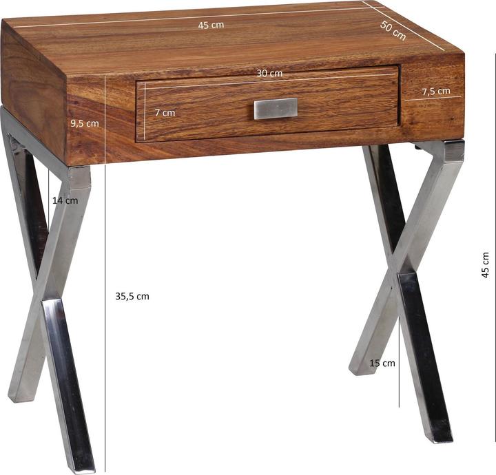 Produktbild FineBuy Nachttisch (45 x 45 x 50 cm)