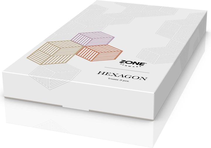Produktbild Zone Denmark Hexagon 3er Set Lupine (3 x, Pfannenuntersetzer)