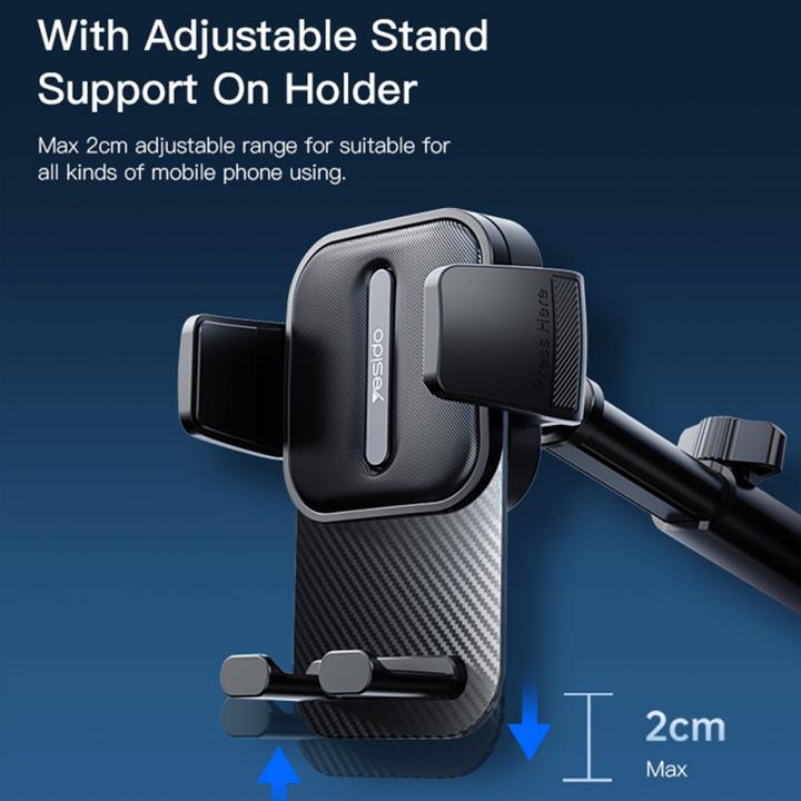 Actual product image Yesido - Car Holder (C174) - for Windshield and Dashboard - Black