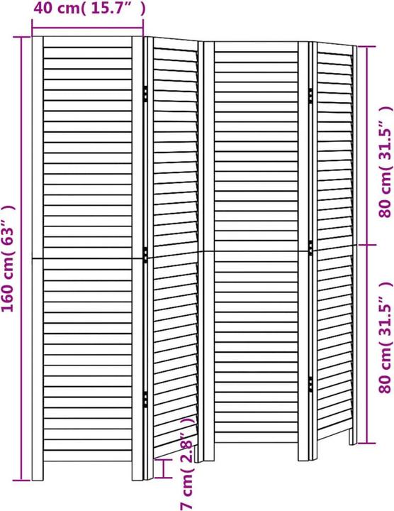 Produktbild vidaXL Paravent