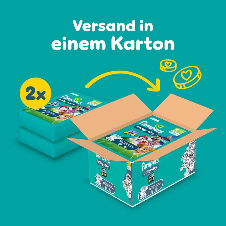 Image du produit Pampers Baby-Dry Paw Patrol édition limitée (Taille 6, Pack mensuel, 164 pcs)