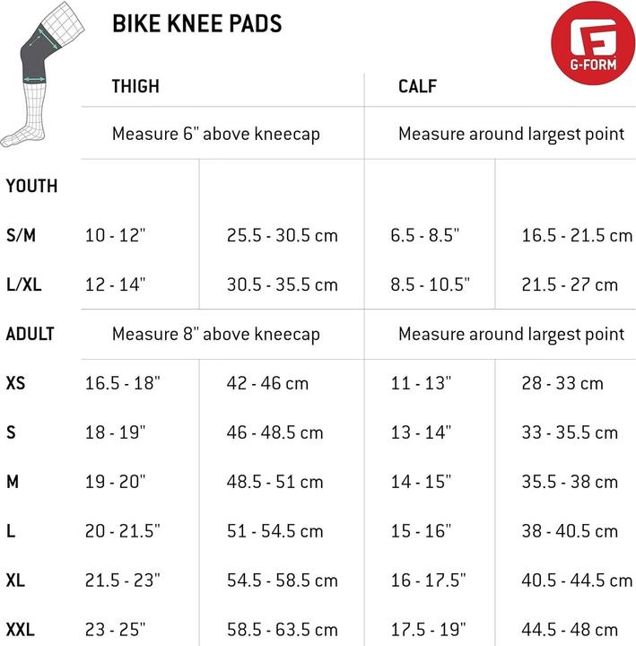 Nutritional values and ingredients G-Form Pro-X3 Knee Guards (M, Knee pad, Pair)