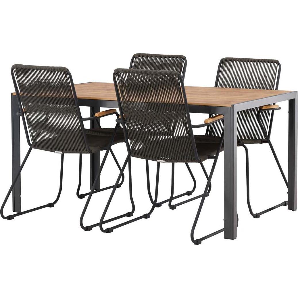 Ebuy24, Gartentisch + Balkontisch, Gartenset Break 5-teilig (150 cm)