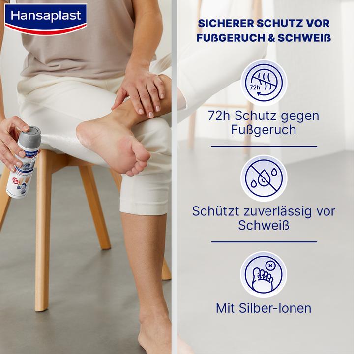 Produktbild Hansaplast Fussspray Silver Active (Fussdeodorant & -puder, 150 ml)