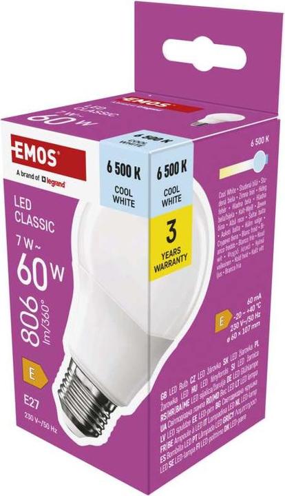 Image du produit Emos Classique A60 (E27, 7 W, 806 lm, 1 x, E)