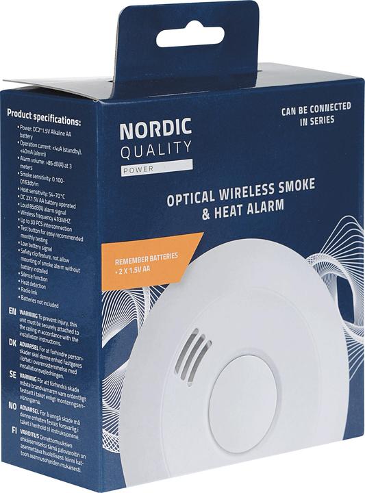 Produktbild Antalis Optisk røg- og varmealarm kan kaedes sammen