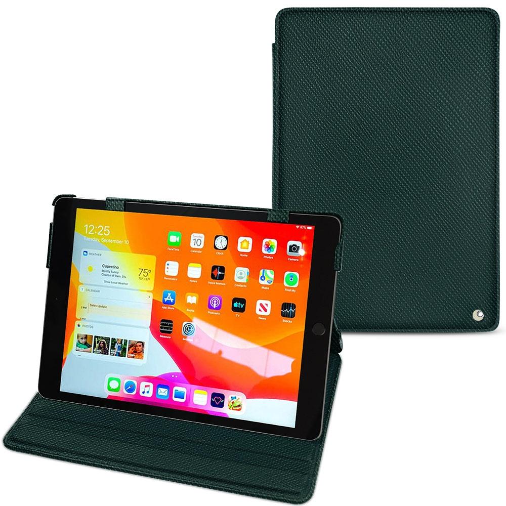 Noreve Lederschutzhülle horizontal (iPad 10.2 2019), Tablet Hülle, Grün