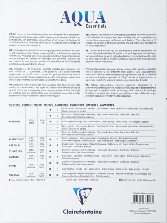 Immagine prodotto Clairefontaine Aquarellpapier (300 g/m², 12 x)