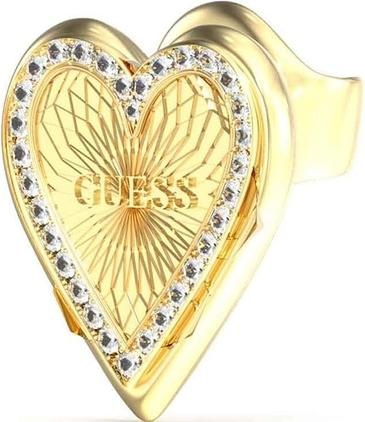 Guess Beautiful gold-plated Love Me Tender earrings JUBE03237JWYGT/U (Edelstahl, Emaille)