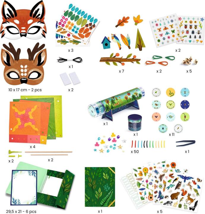 Actual product image Djeco DIY set with 5 nature activities