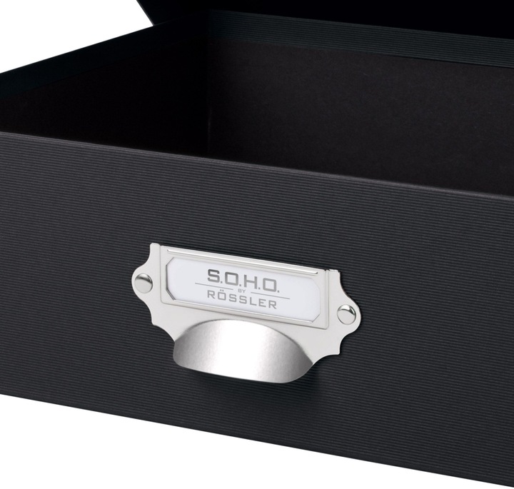 Produktbild Rössler S.O.H.O. Aufbewahrungsbox schwarz (10 x 25 x 33.5 cm, 9 l)