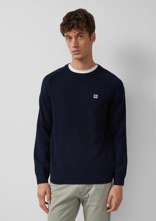 Produktbild s.Oliver Strickpullover Strickpullover aus Baumwolle mit Raglanärmeln (L)