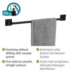 Produktbild Wenko Vacuum-Loc® Badetuchstange Mod. Quadro Schwarz Befestigen ohne Bohren